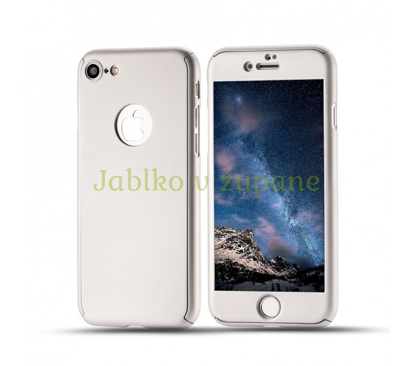 360° kryt Apple iPhone 7/8 - strieborný